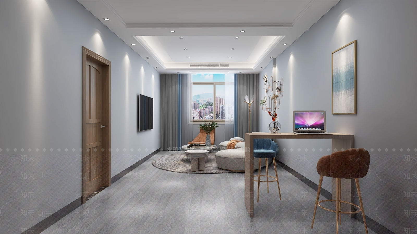 现代单身公寓3D模型下载【ID:1104315038】