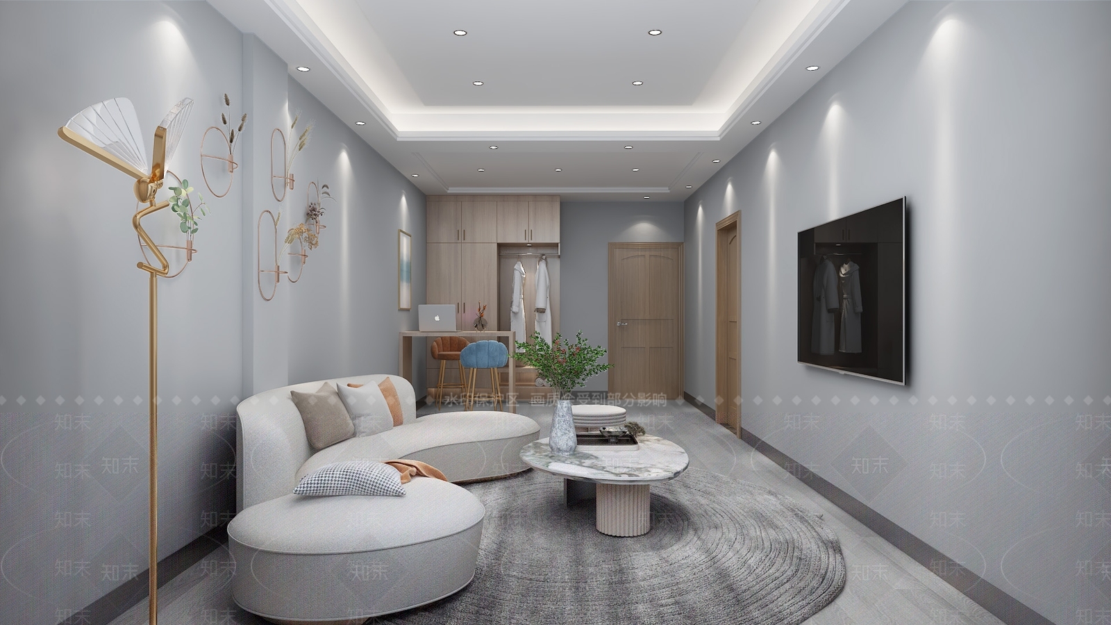现代单身公寓3D模型下载【ID:1104315038】