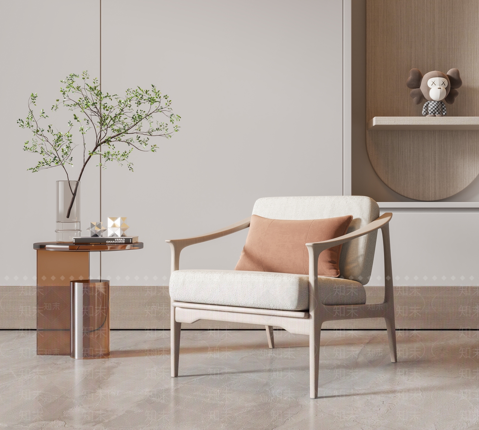 现代椅子茶几组合3D模型下载【ID:1104320492】