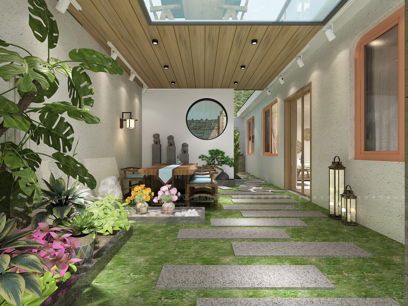 现代民宿外观3D模型下载【ID:1104323703】