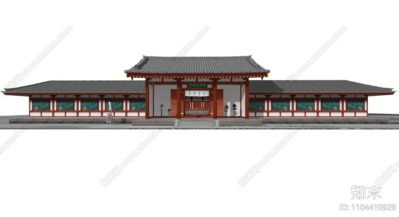 中式寺庙建筑SU模型下载【ID:1104410929】