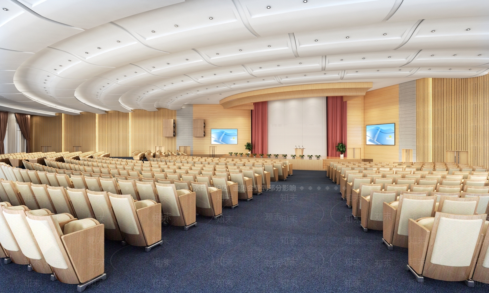现代报告厅3D模型下载【ID:1104338810】