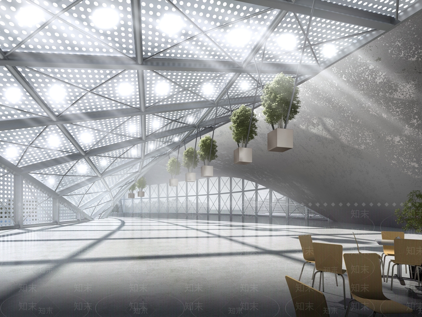 现代阳光房室内展厅3D模型下载【ID:1104343541】