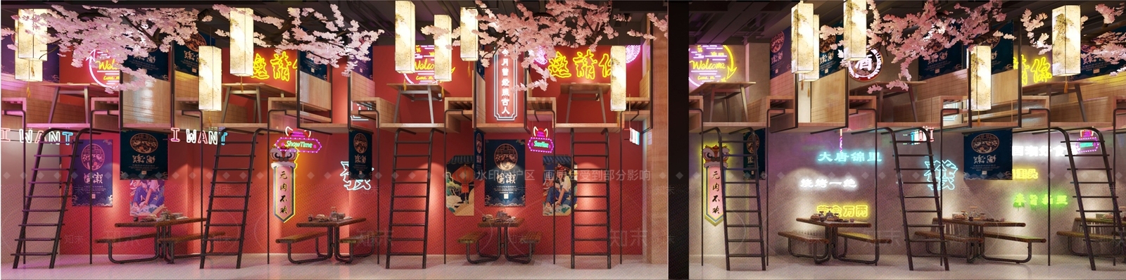 工业风烧烤店3D模型下载【ID:1104346187】