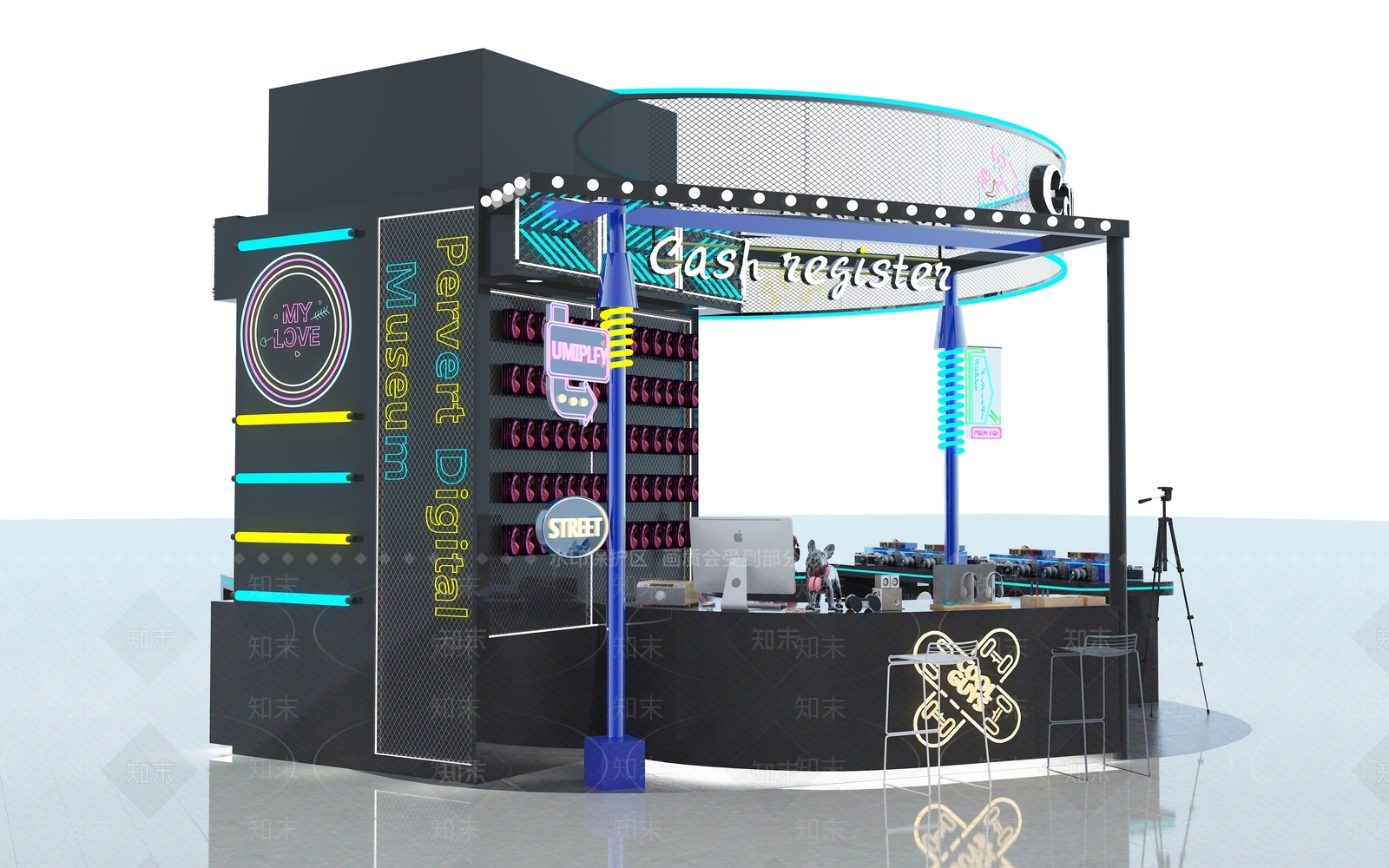 现代数码店3D模型下载【ID:1104354131】