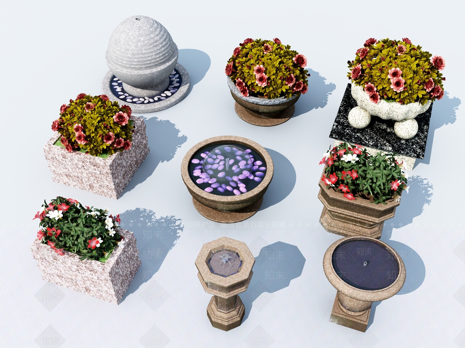 现代花钵3D模型下载【ID:1104357234】