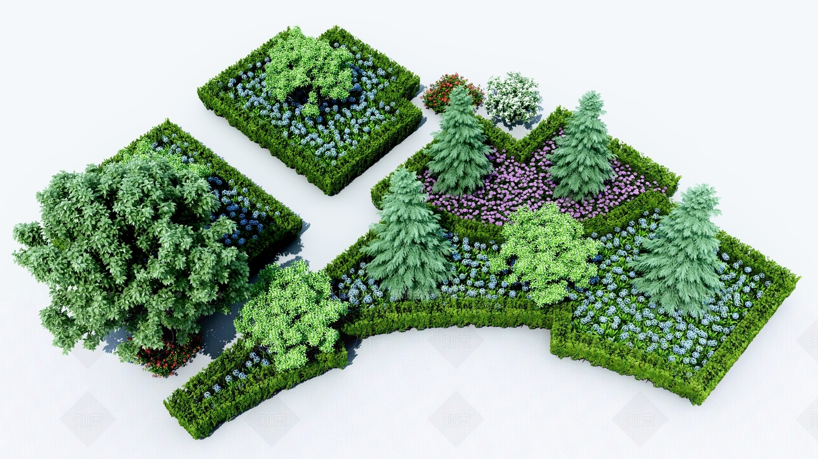 现代花坛3D模型下载【ID:1104357389】