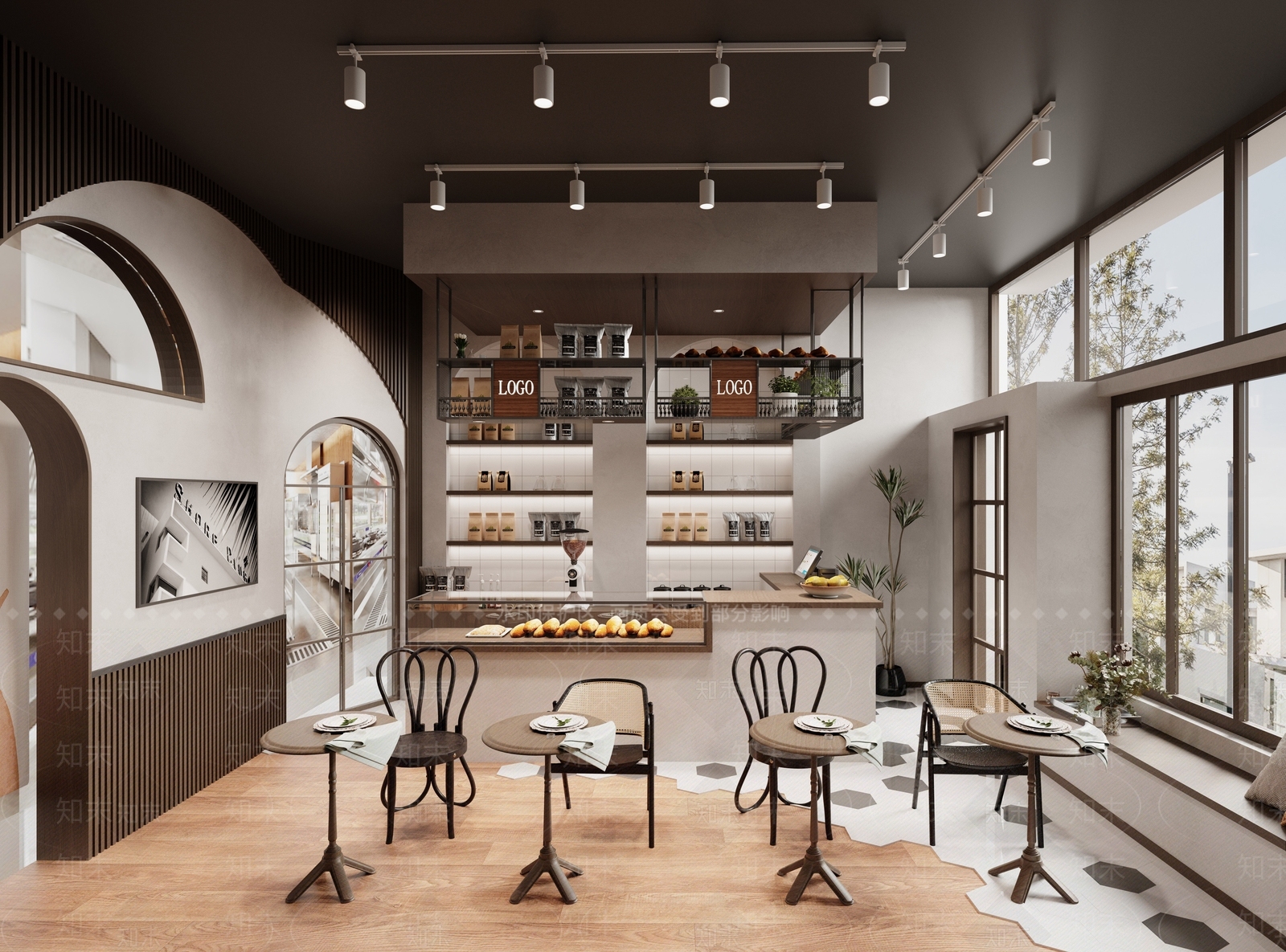 北欧网红咖啡店3D模型下载【ID:1104370737】