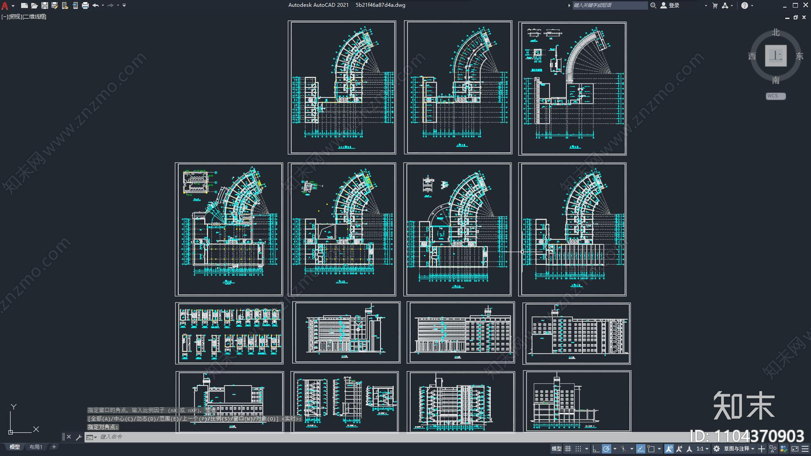 某八层酒店建筑施工图施工图下载【ID:1104370903】