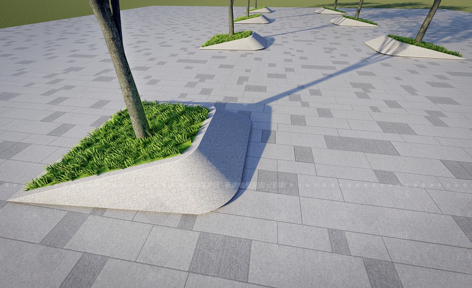 现代树池SU模型下载【ID:1104381910】