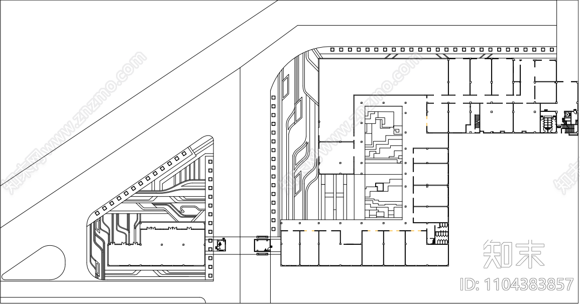 现代简约商业景观cad施工图下载【ID:1104383857】