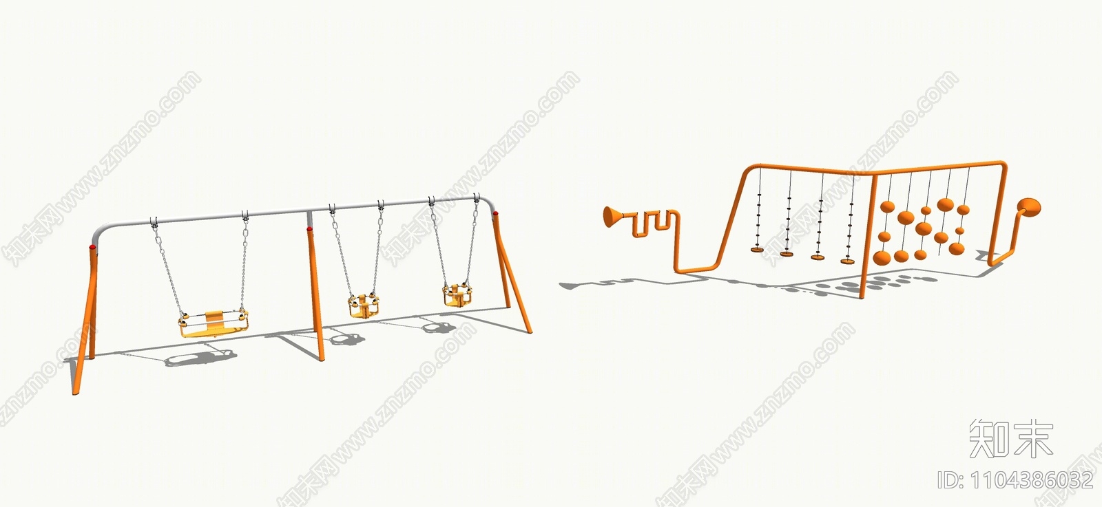 现代多功能秋千SU模型下载【ID:1104386032】
