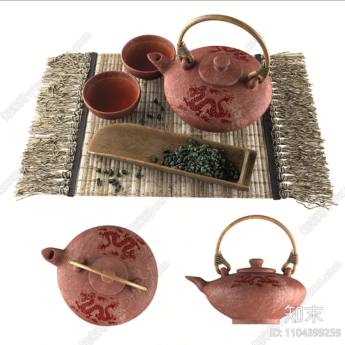 新中式茶具3D模型下载【ID:1104399259】