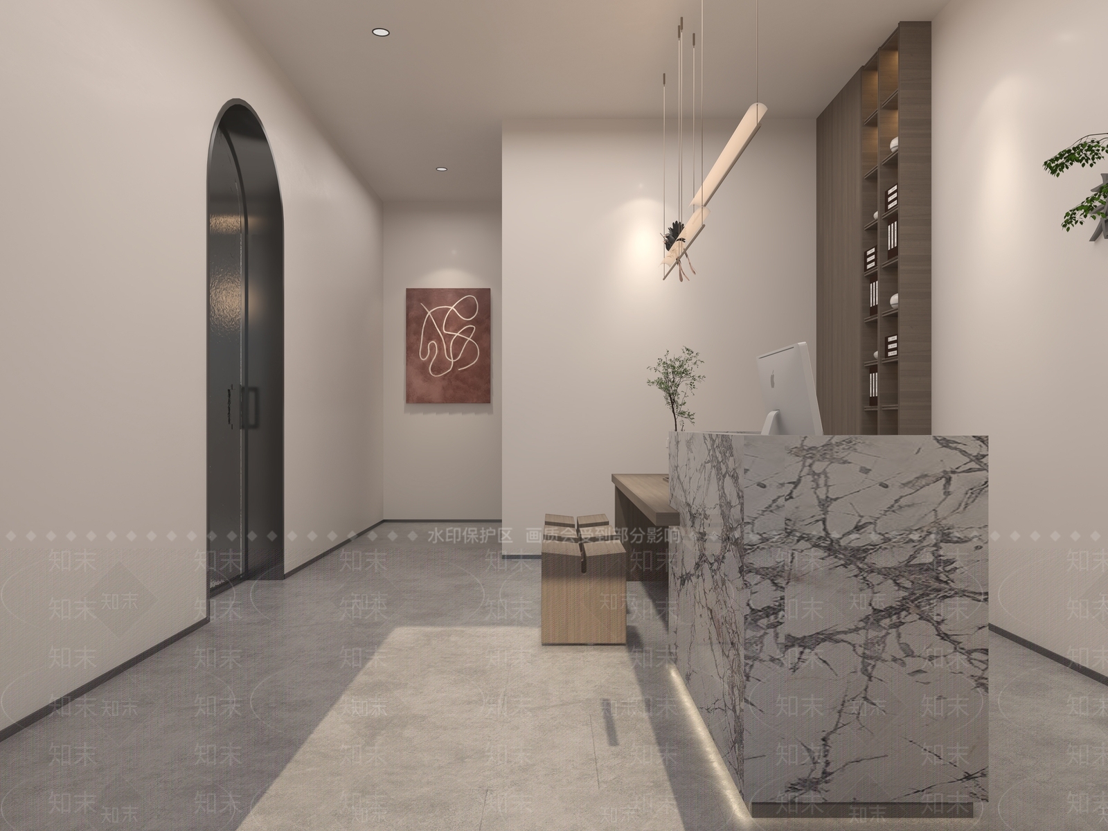 侘寂民宿前台3D模型下载【ID:1104413957】