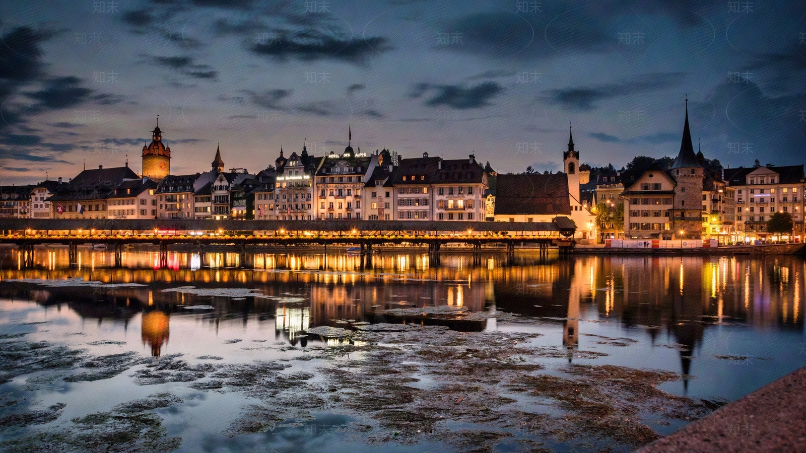 城市建筑夜景贴图下载【ID:1104426637】
