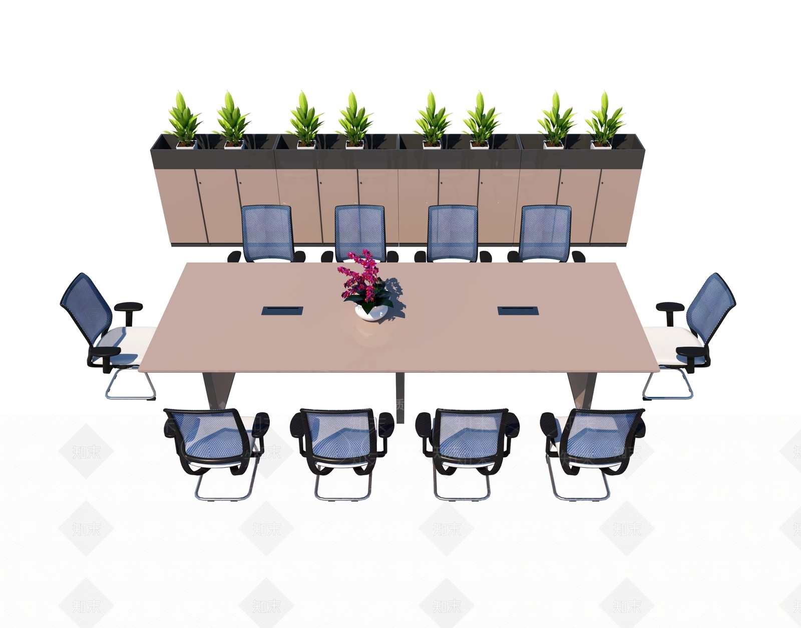 现代会议桌SU模型下载【ID:1104427709】