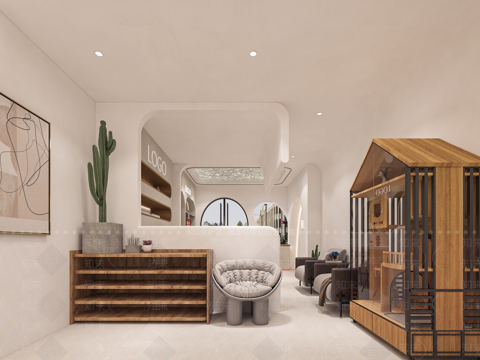 现代美甲店3D模型下载【ID:1104437078】