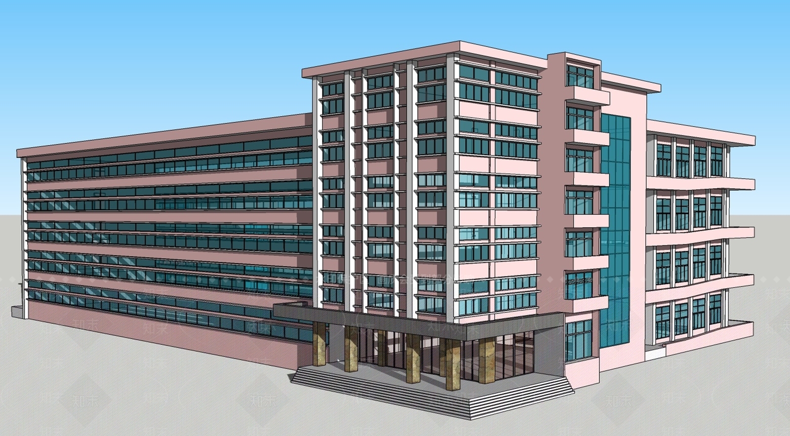 现代学校SU模型下载【ID:1104442837】