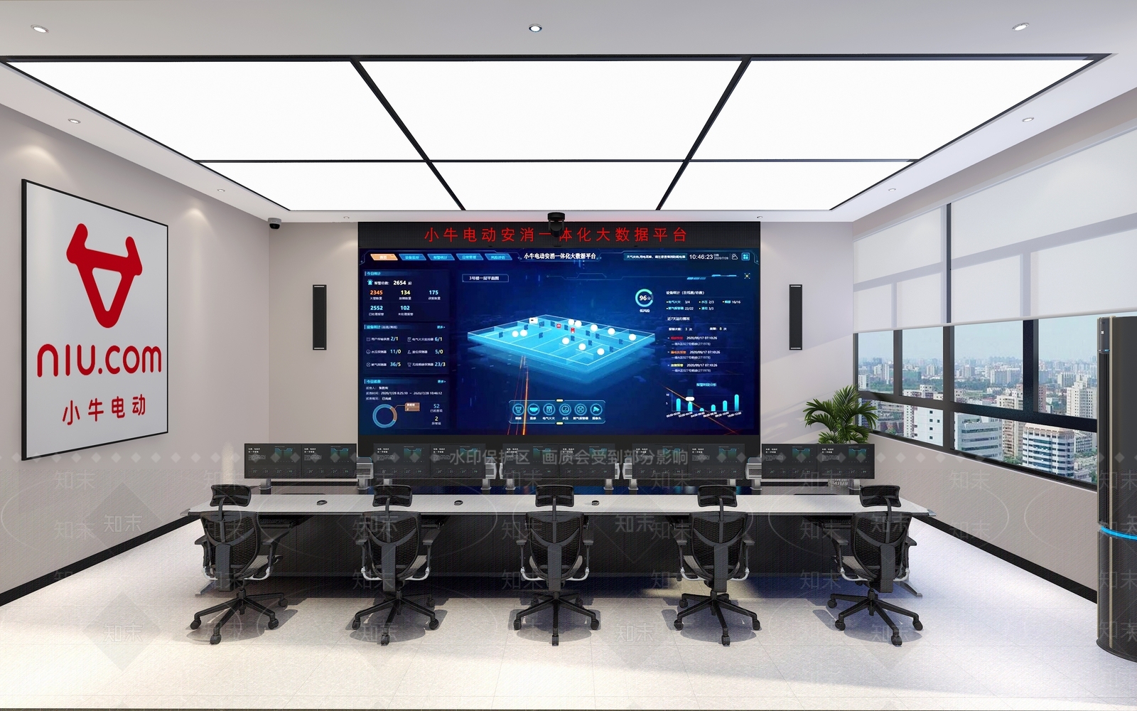 现代指挥控制室3D模型下载【ID:1104443731】
