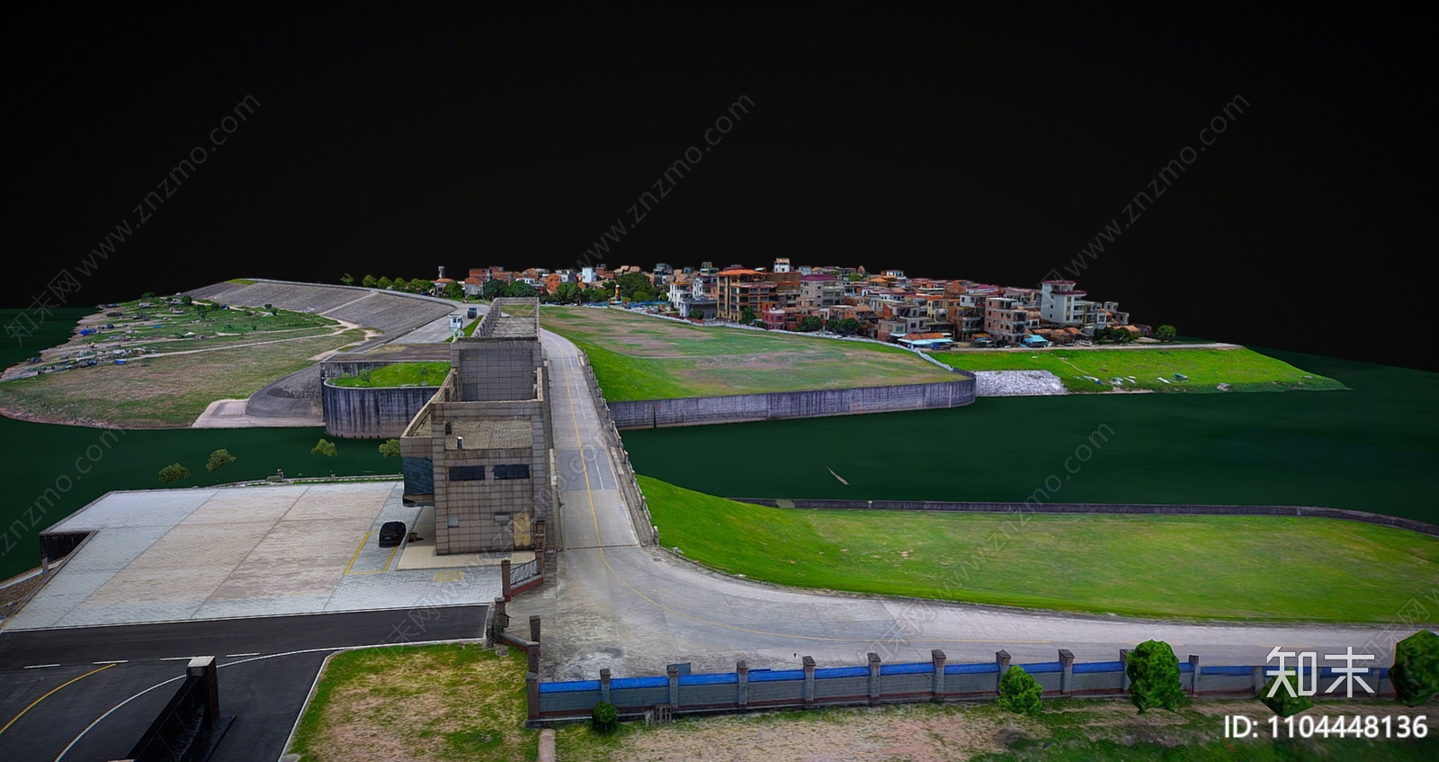 现代水坝3D模型下载【ID:1104448136】