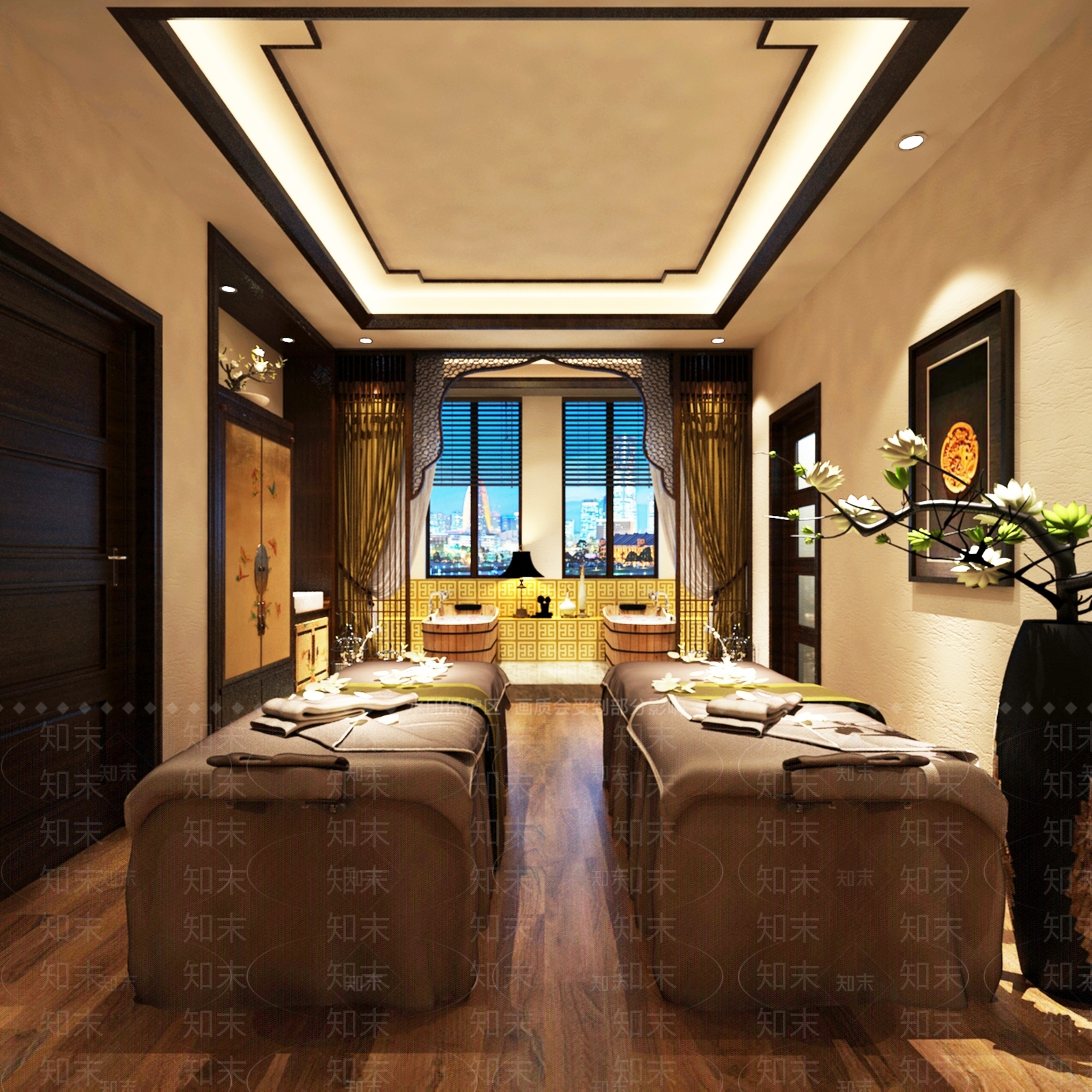 现代SPA会所SU模型下载【ID:1104451294】