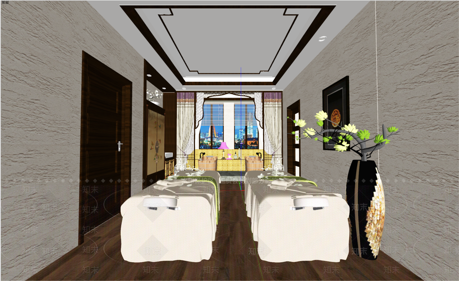 现代SPA会所SU模型下载【ID:1104451294】