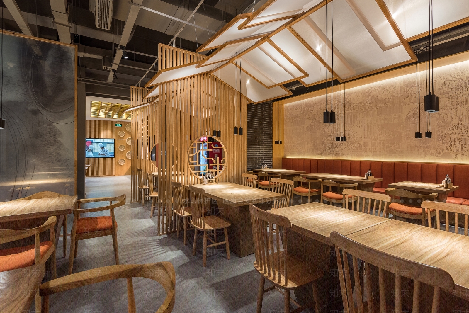 新中式中餐厅SU模型下载【ID:1104452050】