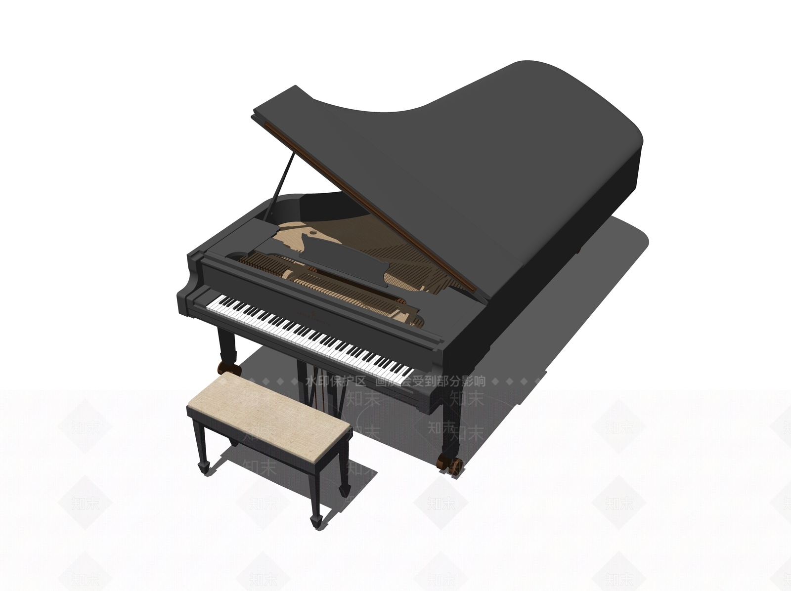 现代乐器SU模型下载【ID:1104453722】