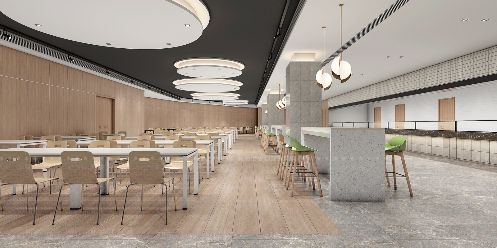 现代食堂3D模型下载【ID:1104455262】