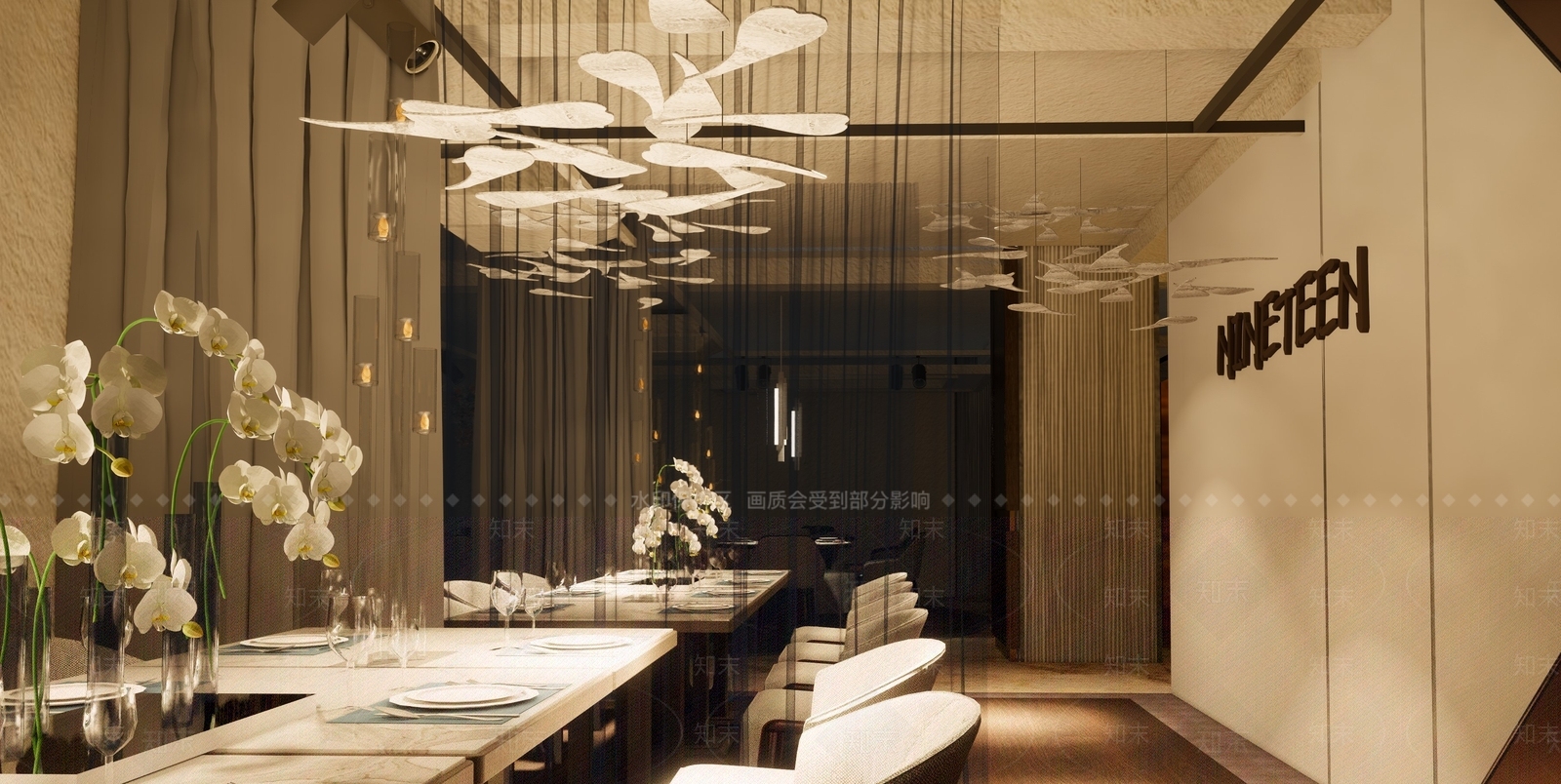 现代西餐厅SU模型下载【ID:1104600628】
