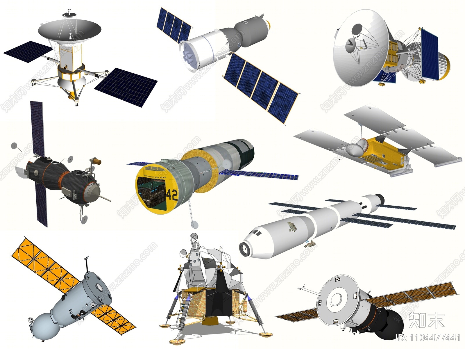 现代航天飞行器SU模型下载【ID:1104477441】