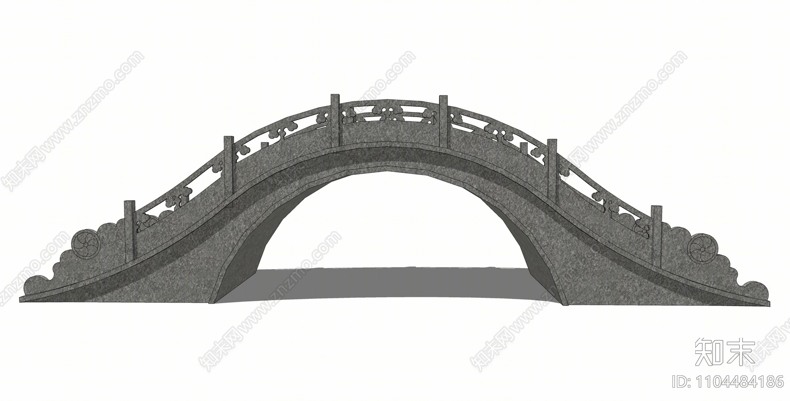 新中式景观桥SU模型下载【ID:1104484186】