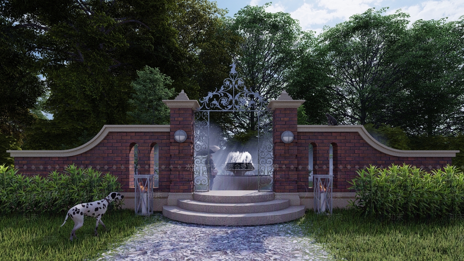 欧式别墅大门SU模型下载【ID:1104552491】