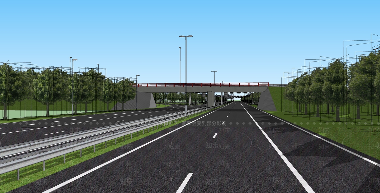现代道路SU模型下载【ID:1104484488】
