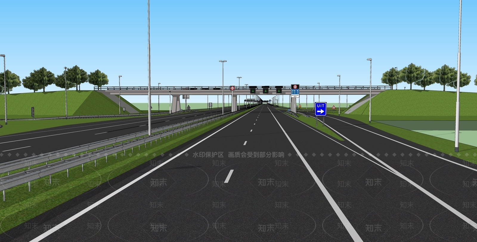 现代道路SU模型下载【ID:1104484519】