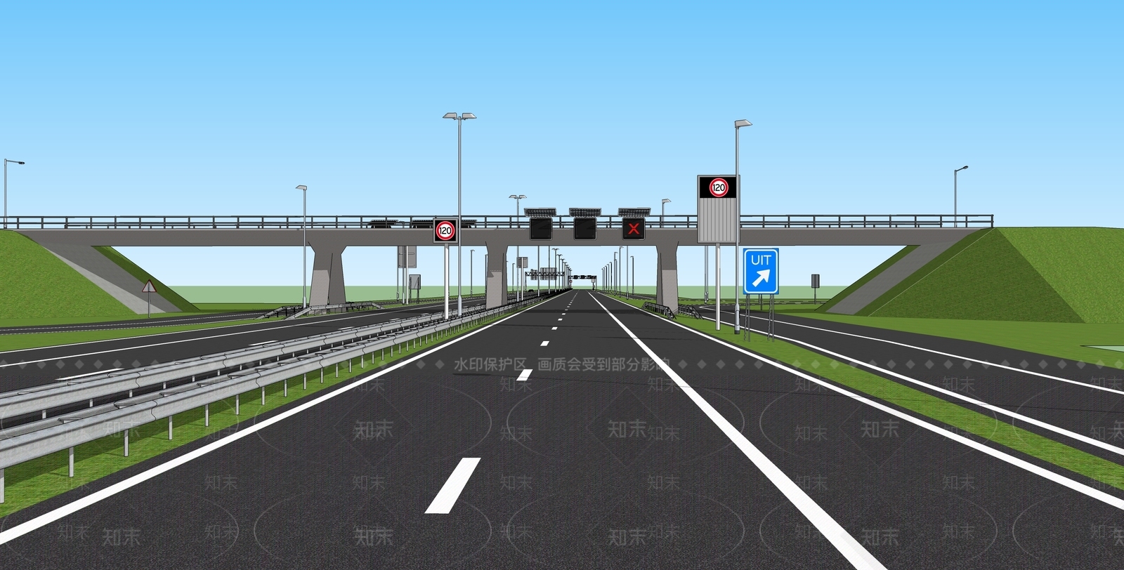现代道路SU模型下载【ID:1104484721】