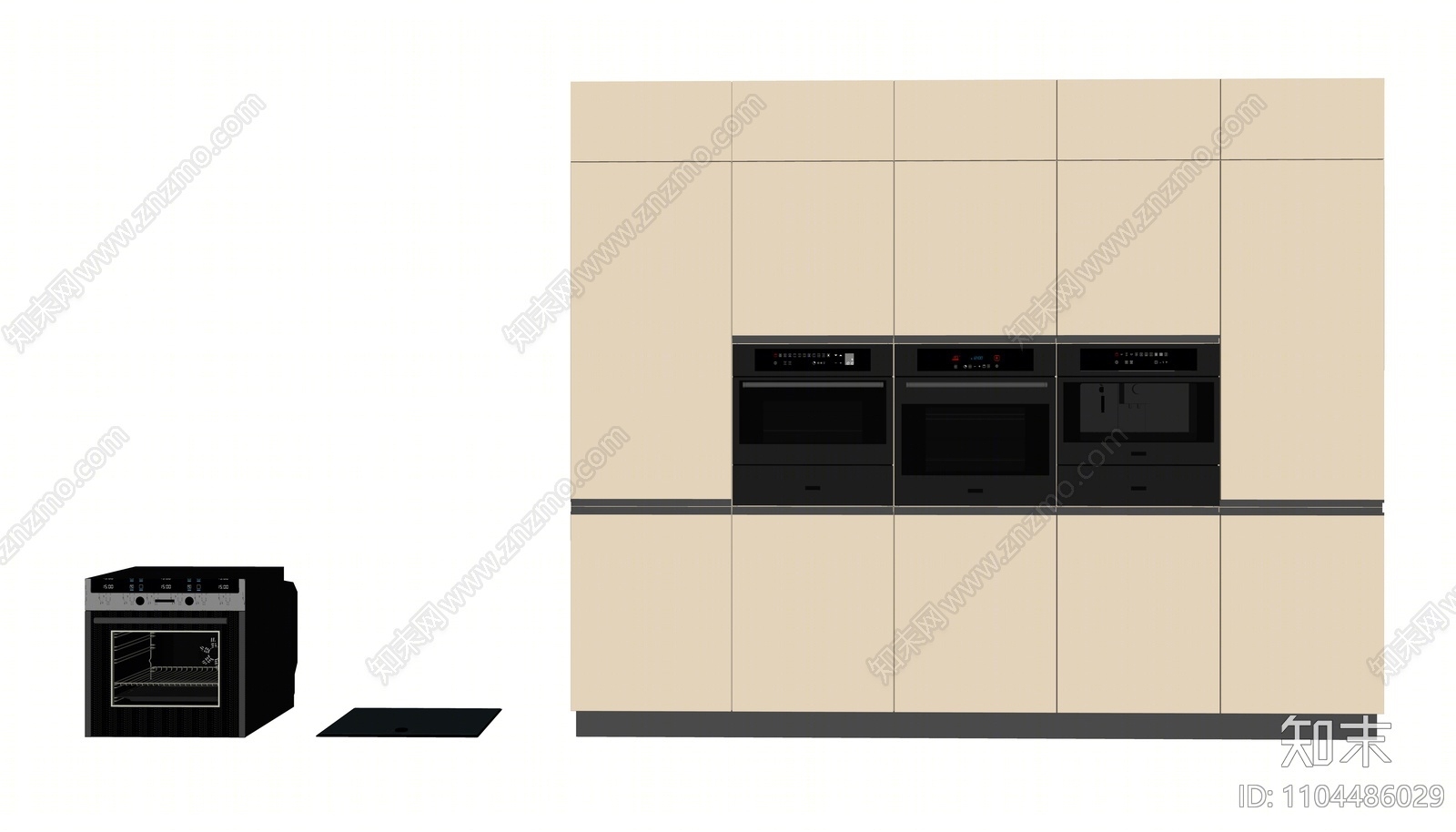 现代烤箱SU模型下载【ID:1104486029】