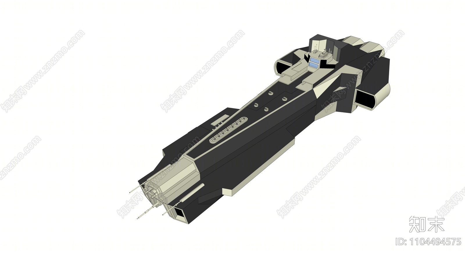 现代太空战舰SU模型下载【ID:1104494575】