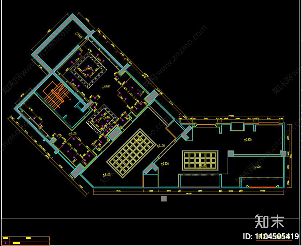 灯具展厅cad施工图下载【ID:1104505419】