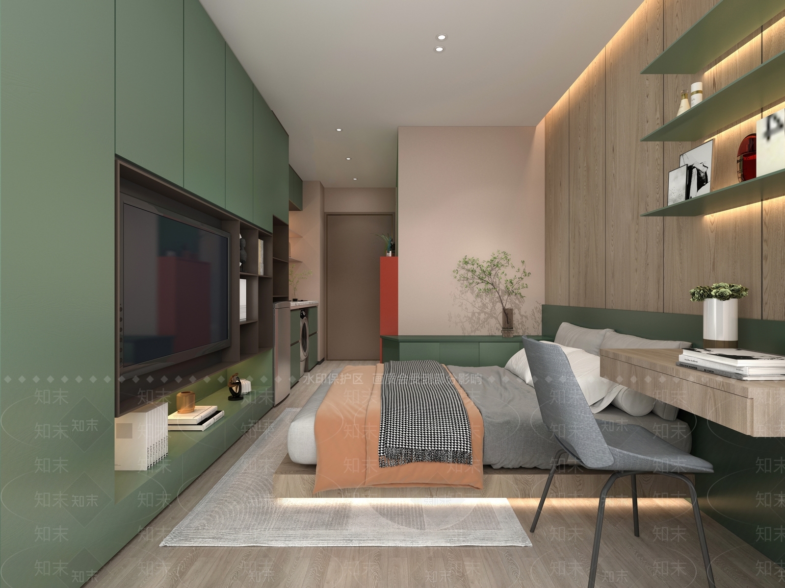 现代单身公寓3D模型下载【ID:1104509073】