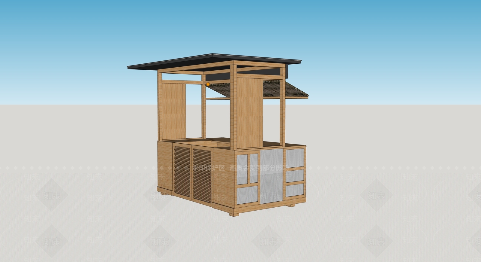 现代摊位SU模型下载【ID:1104511339】