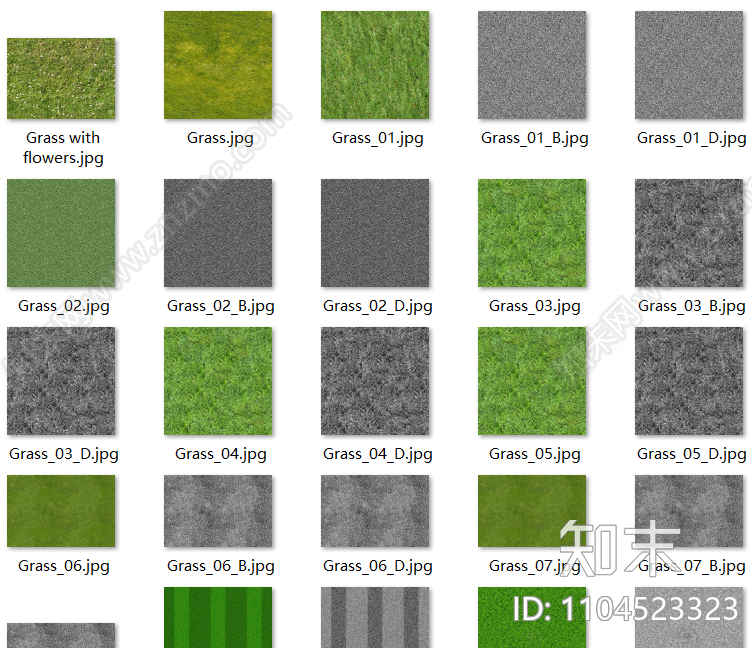 vray地面草地材质下载【ID:1104523323】