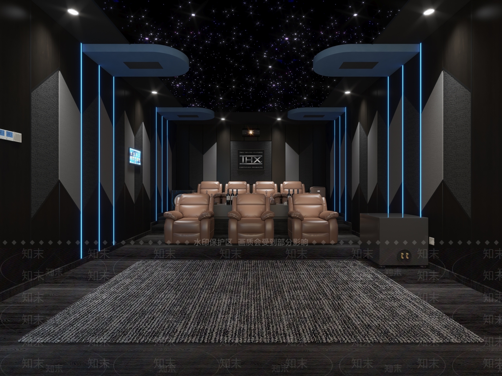 现代影音室3D模型下载【ID:1104524734】