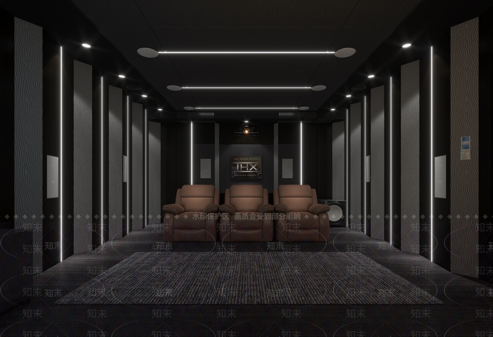 现代影音室3D模型下载【ID:1104524855】