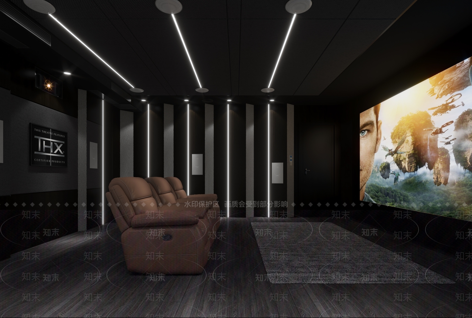 现代影音室3D模型下载【ID:1104524855】