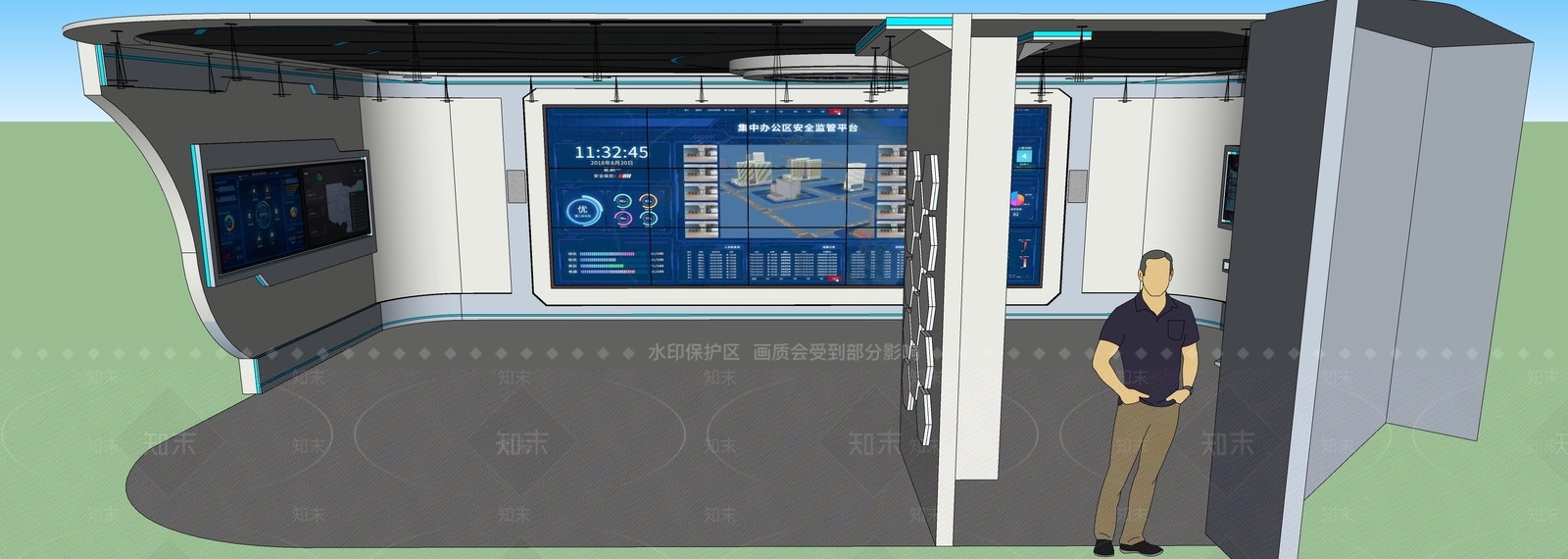 现代商业展厅SU模型下载【ID:1104525547】