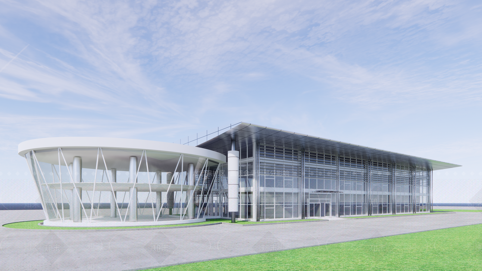 现代汽车专卖店SU模型下载【ID:1104566813】