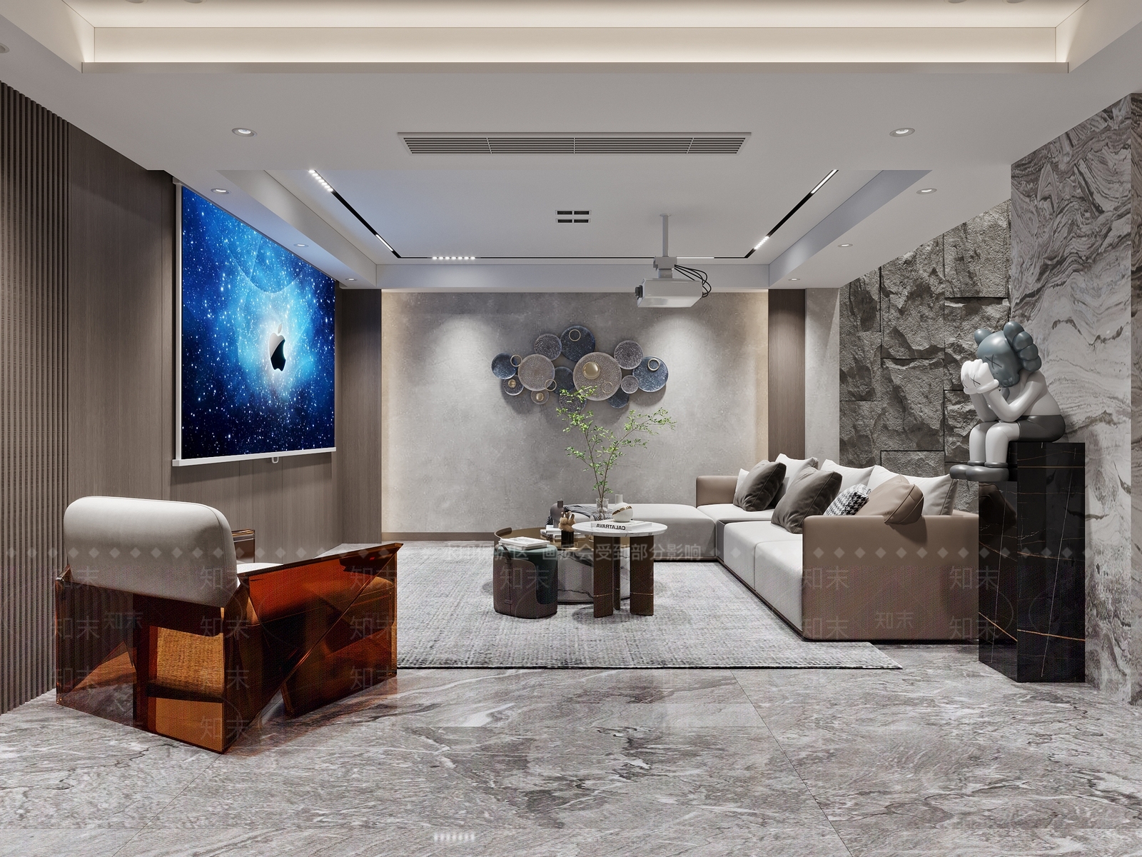 现代家居影音室3D模型下载【ID:1104570563】
