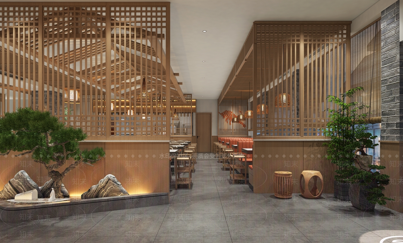 新中式火锅店3D模型下载【ID:1104571485】