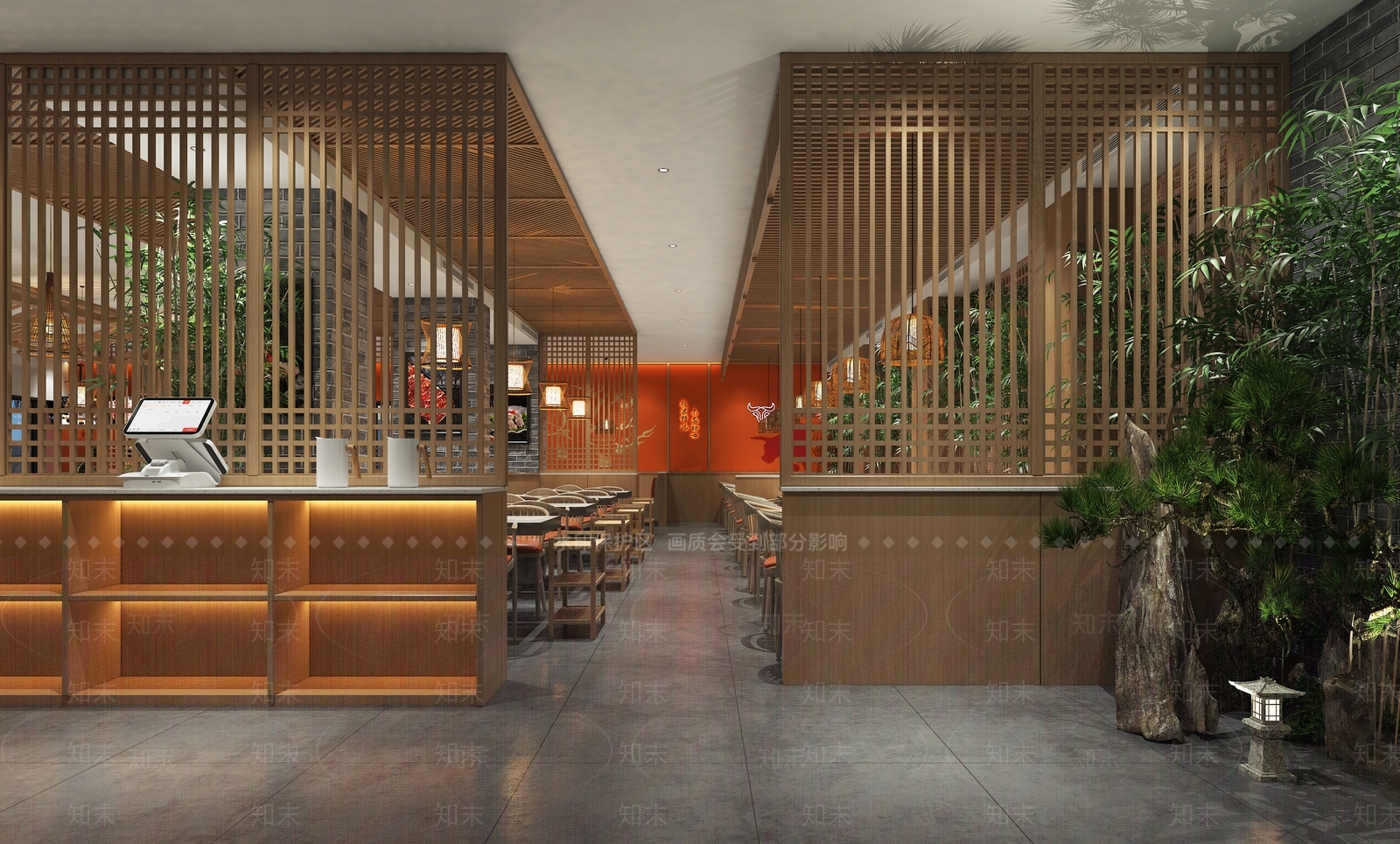 新中式火锅店3D模型下载【ID:1104571485】